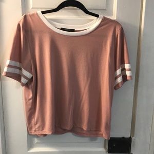Forever 21 pink and white T-shirt